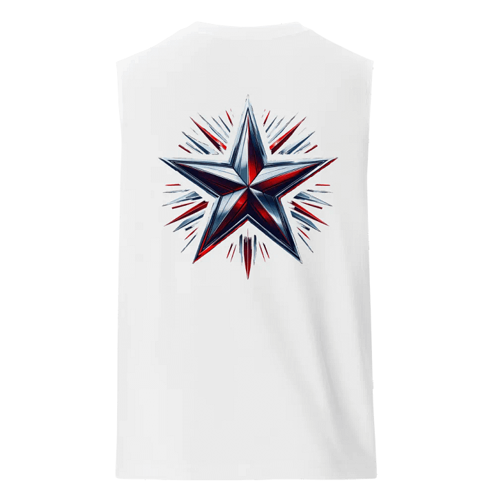 White T3 Red Star Burst Mens Tank product image (1)