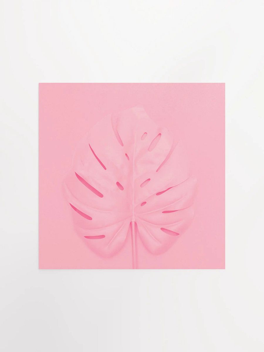 Pink Monstera Leaf Botanical Pop Art Print product image (3)