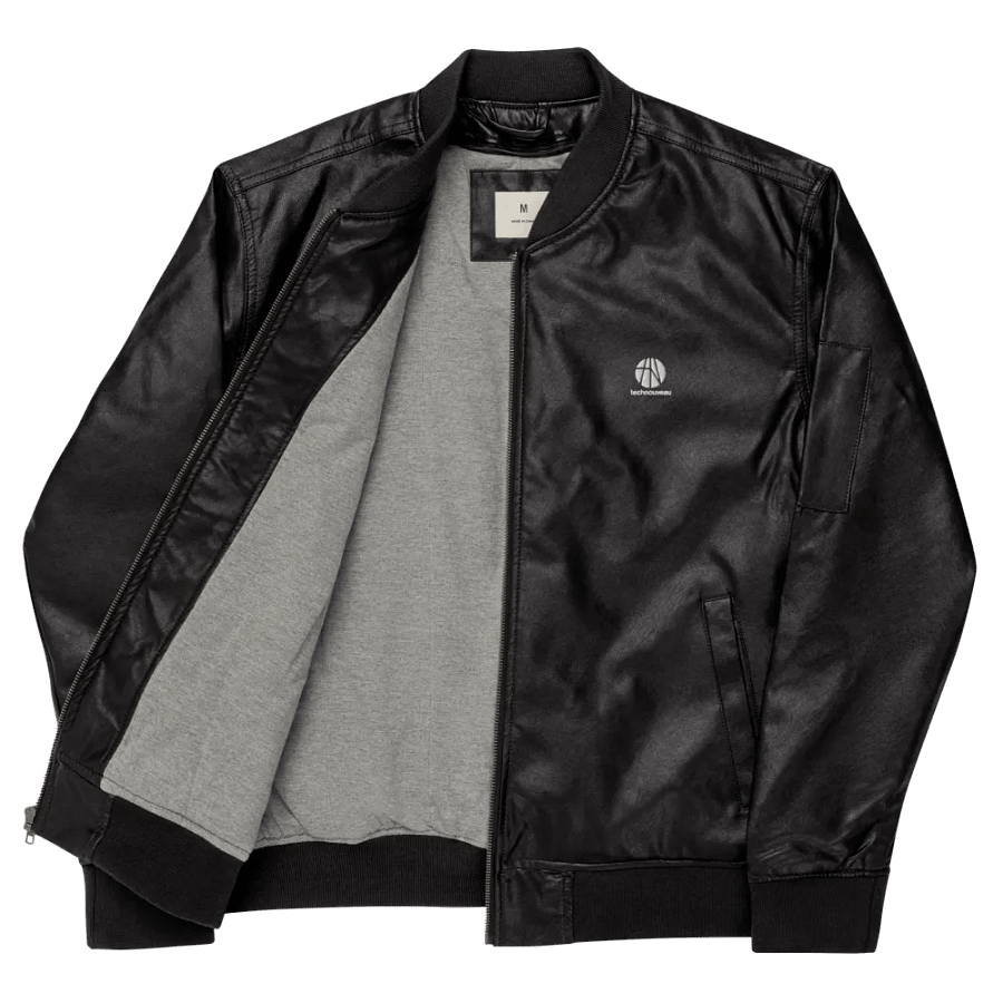 Technouveau Faux Leather Bomber Jacket product image (10)
