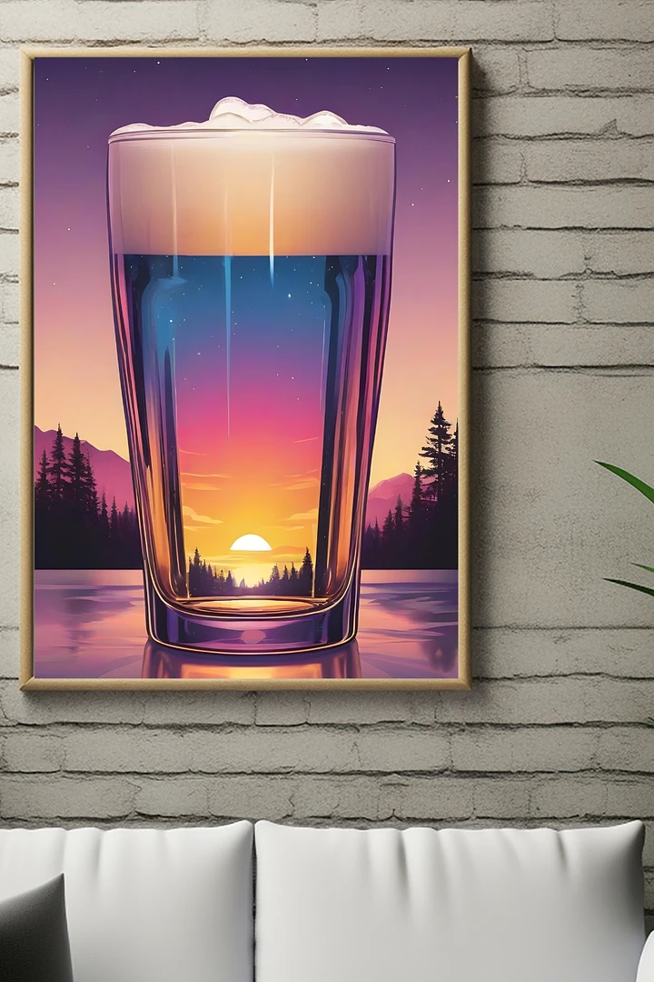 Beer Sunset Framed Poster product image (1)