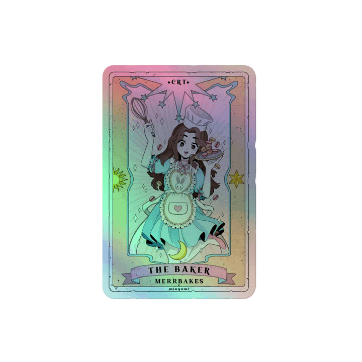 The Baker Tarot Holographic Sticker | MerrBakes product image (2)