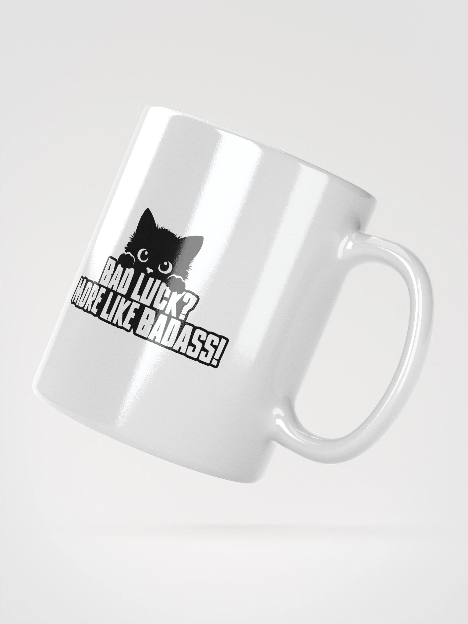 Cute Black Kitten "Badass" Funny Cat Lover Mug product image (4)