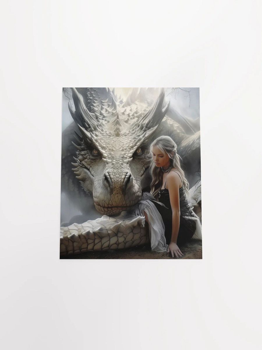 Girl with her white dragon - Poster product image (22)