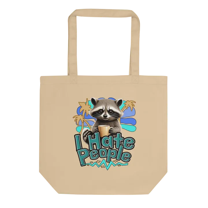 I Hate People Raccoon Sassy Tote Bag product image (1)