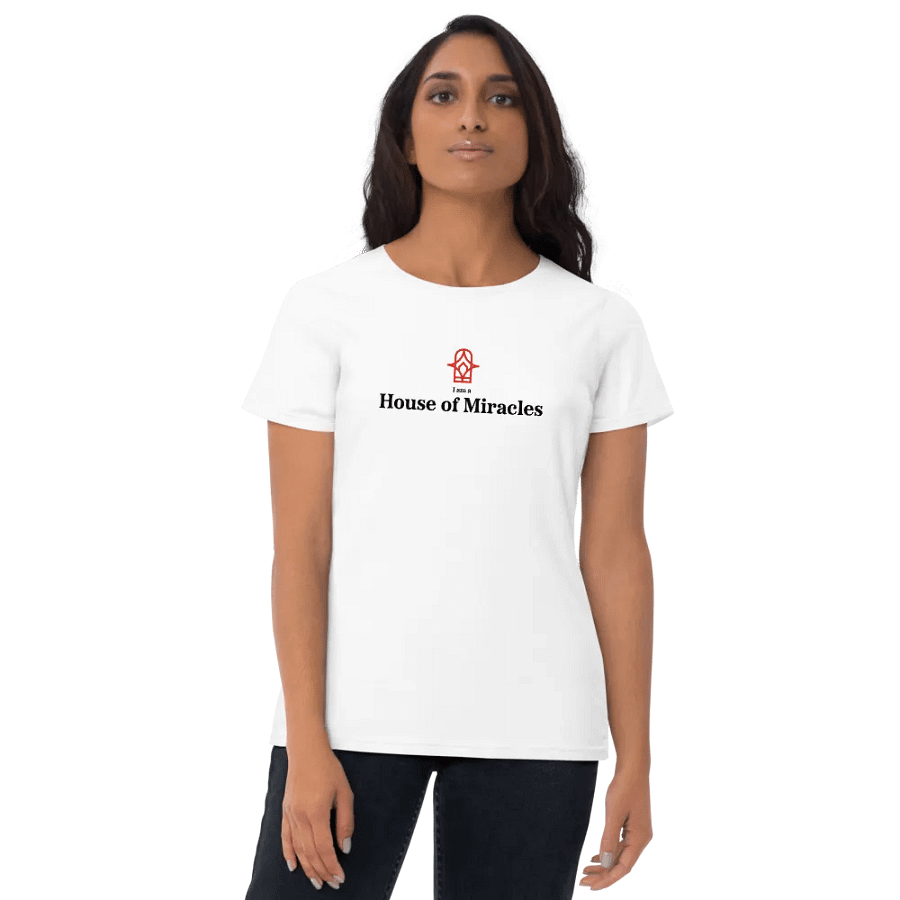 I am a House of Miracles | Fitted (Female) | Black Print product image (5)