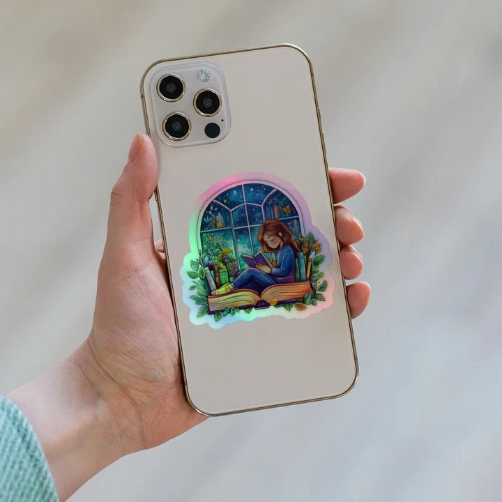 Enchanted Reading Nook Holographic Sticker product image (2)