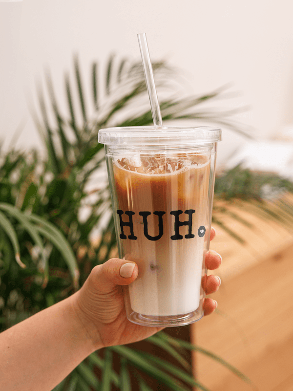 Huh - Double Wall Clear Plastic Tumbler product image (1)
