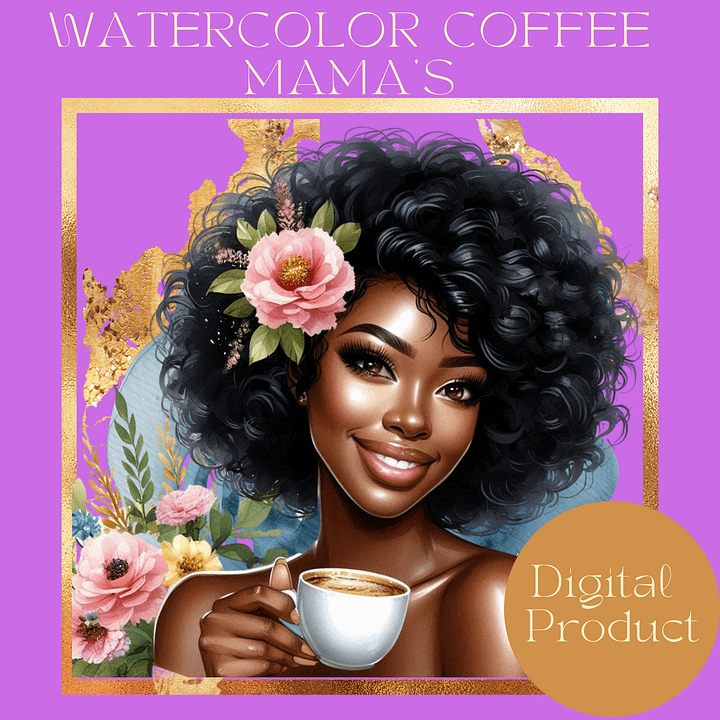 Watercolor Coffee Mama's Clipart Bundle product image (1)