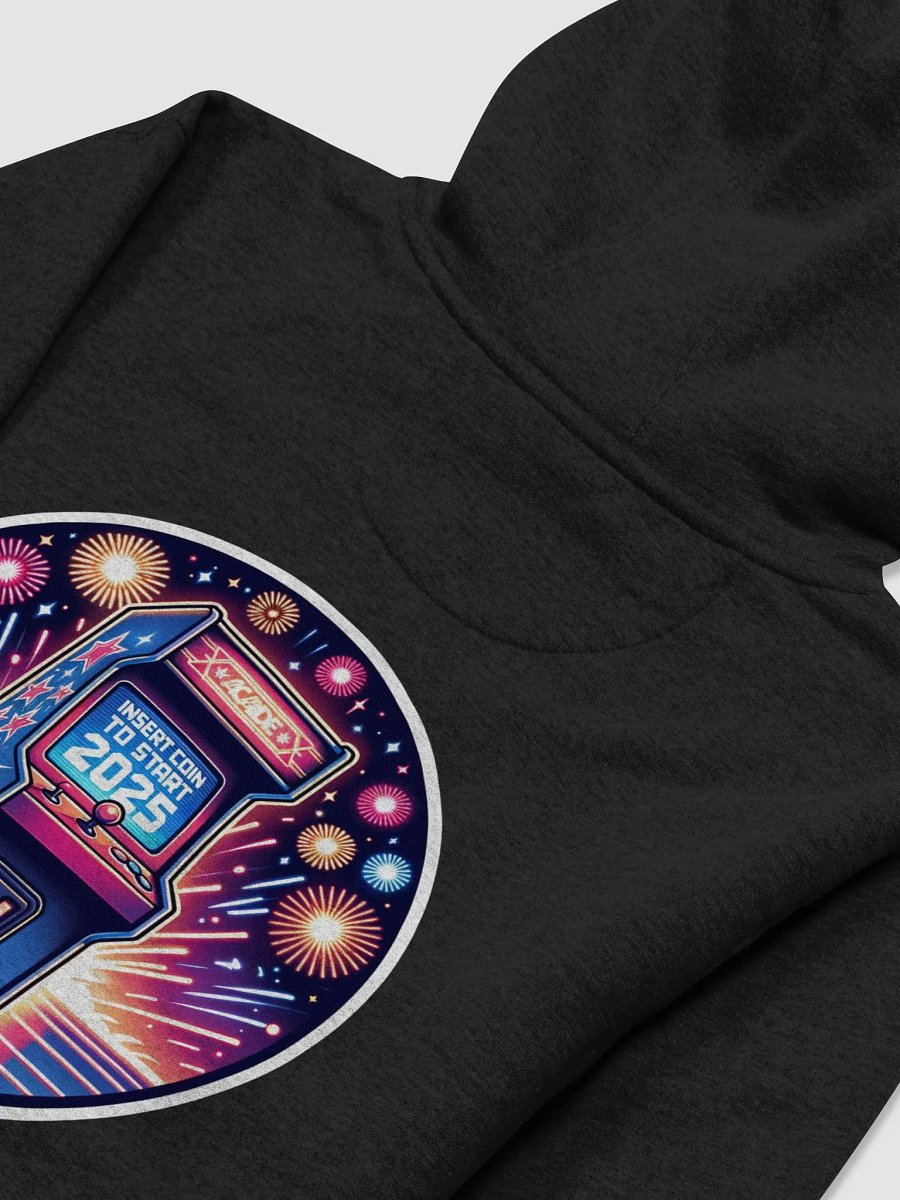 Arcade Hoodie – “Insert Coin to Start 2025” Fireworks Celebration product image (34)