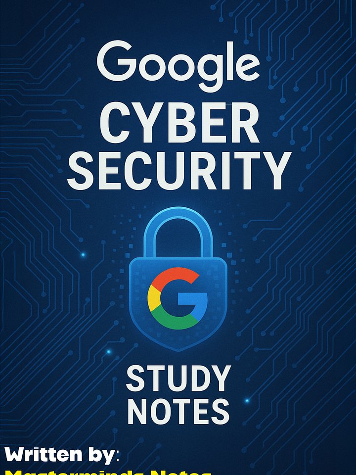 Google Cyber Security Professional Certificate Study Notes (Unofficial) product image (1)