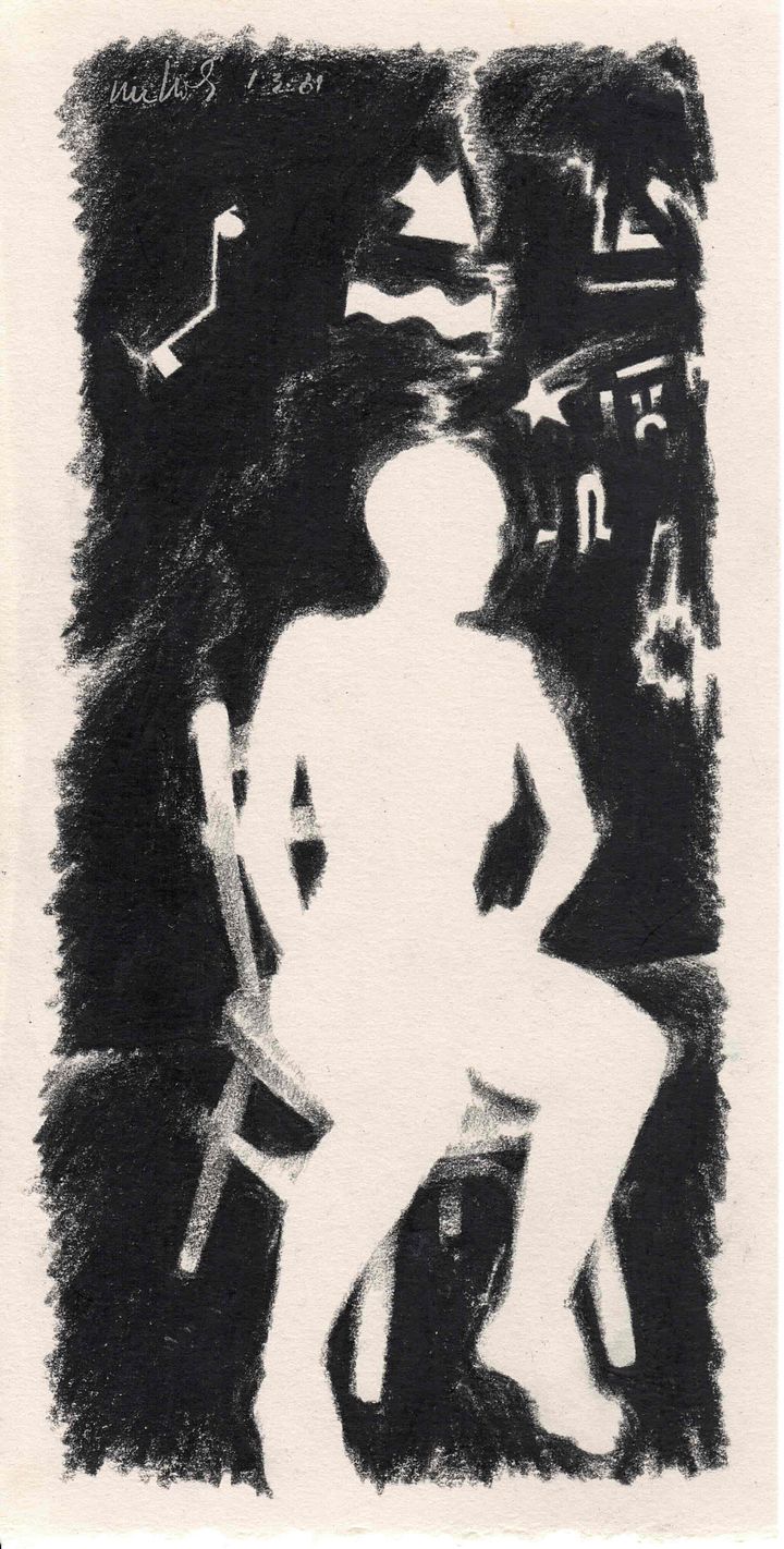 Seated Woman in Black 01.03.89 print product image (1)