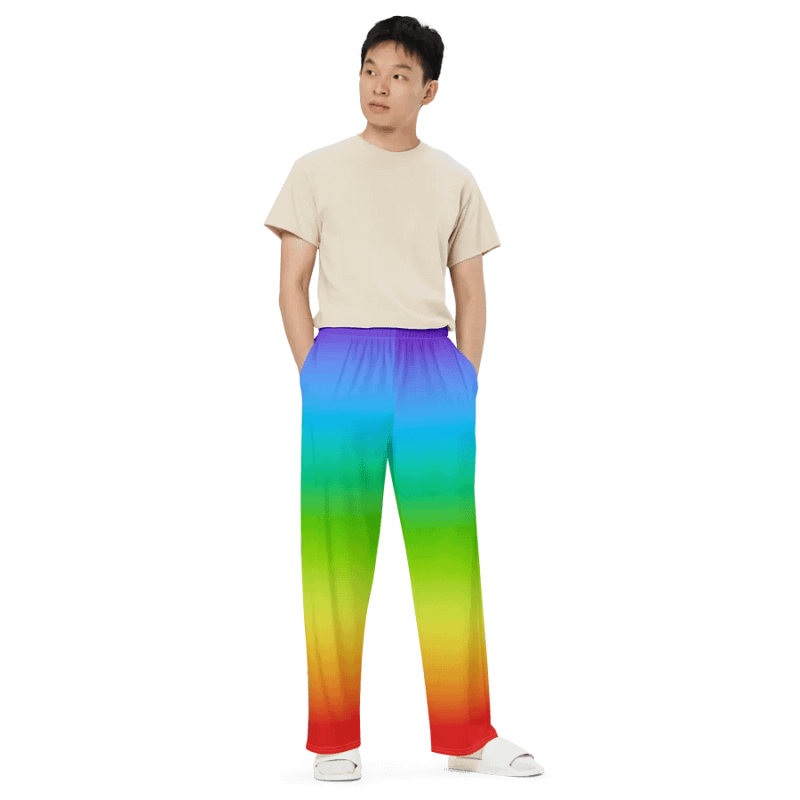 Rainbow Unisex Wide Leg Pants product image (6)