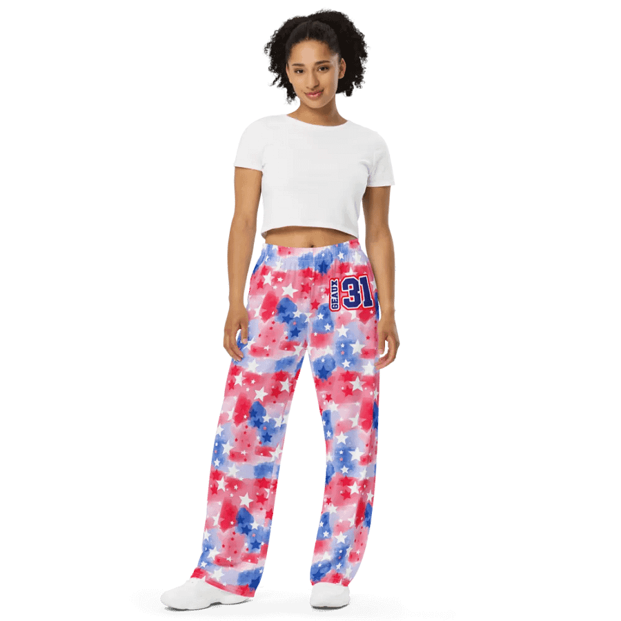 Unisex RWB All Over Print Watercolor w/Stars - Geaux 31 product image (9)