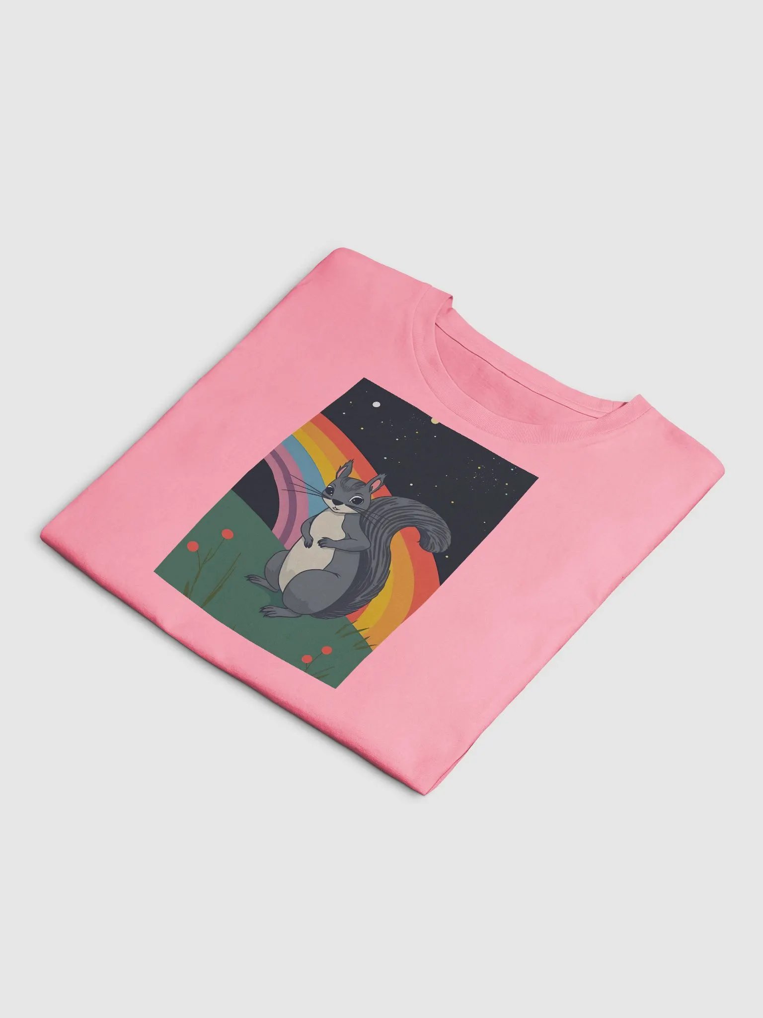 Rainbow Night Squirrel Crop Top product image (4)