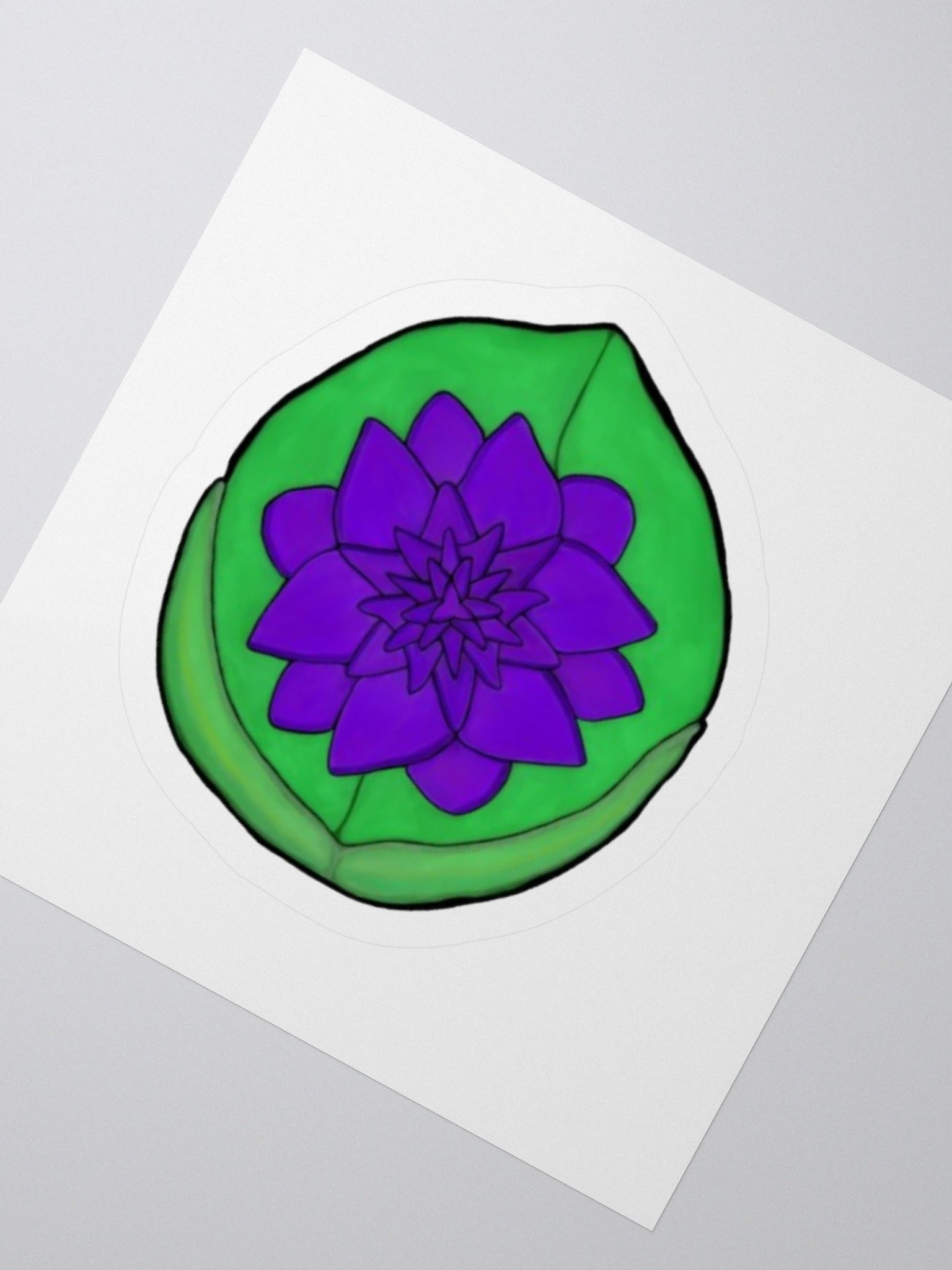 Purple Petals Kiss Cut Stickers product image (2)