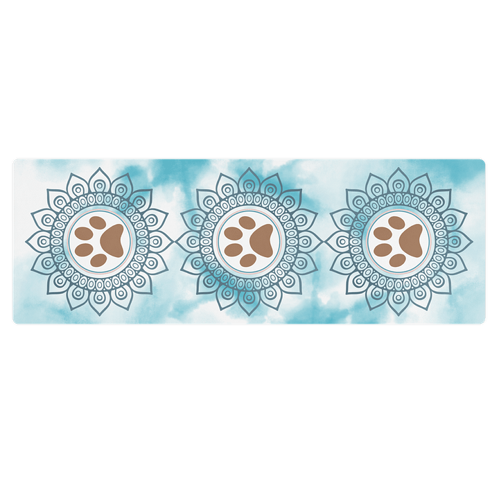 Yogi Warriors Mandala Paw Print Yoga Mat product image (1)