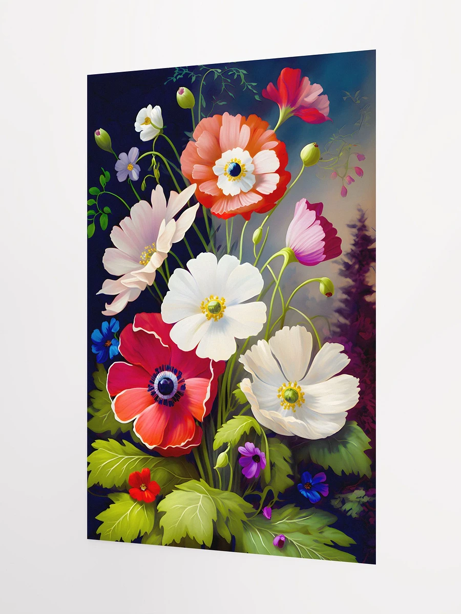 Bouquet of Anemones in Full Bloom Matte Poster product image (5)