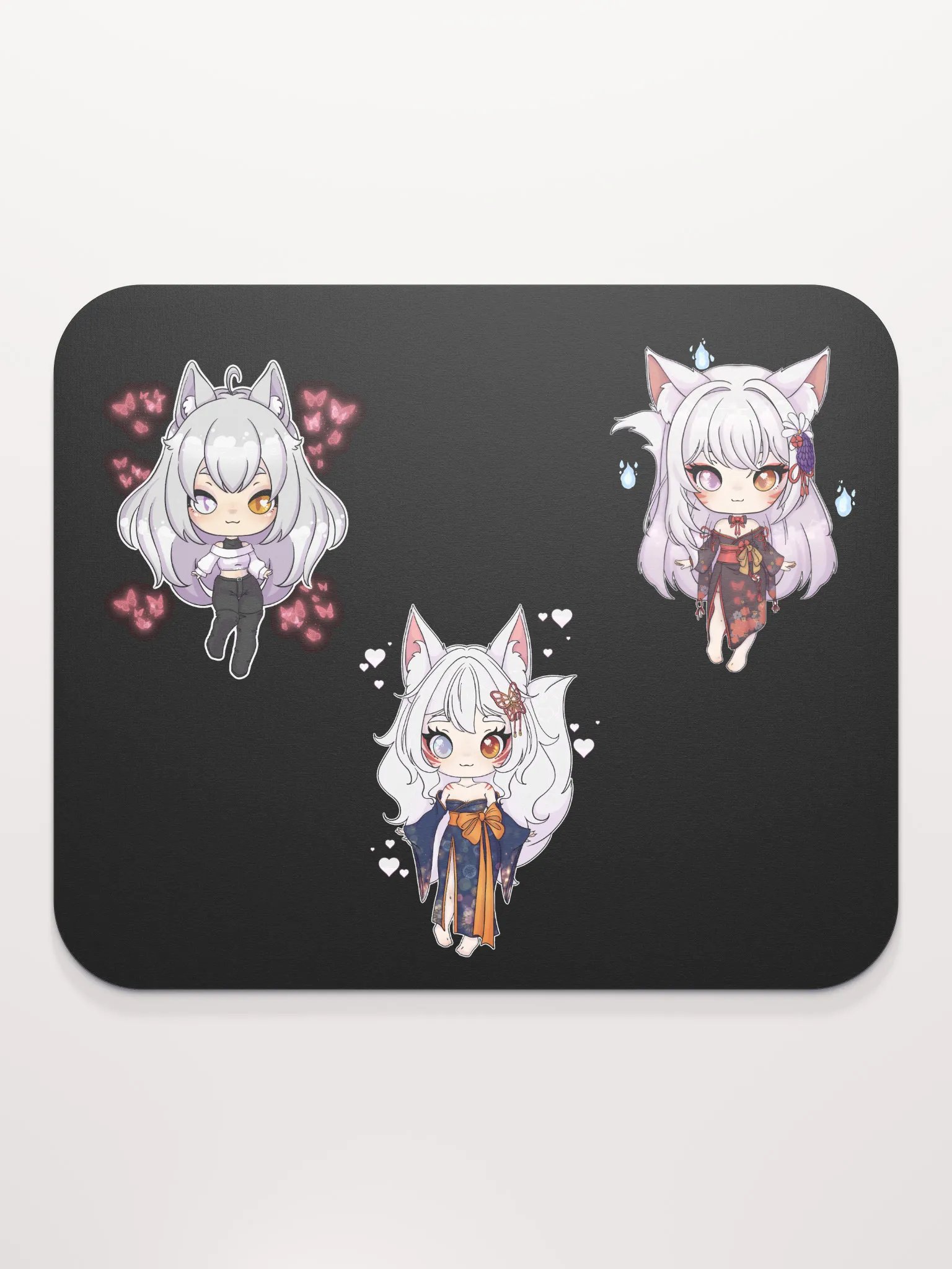 Chibi Fox Trio Mouse Pad product image (2)