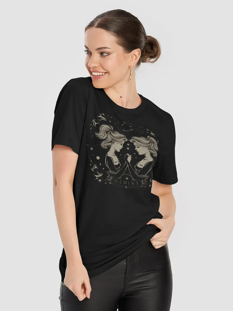 Gemini Zodiac Unisex T-Shirt - Celestial Twins, Astrology Gift product image (1)