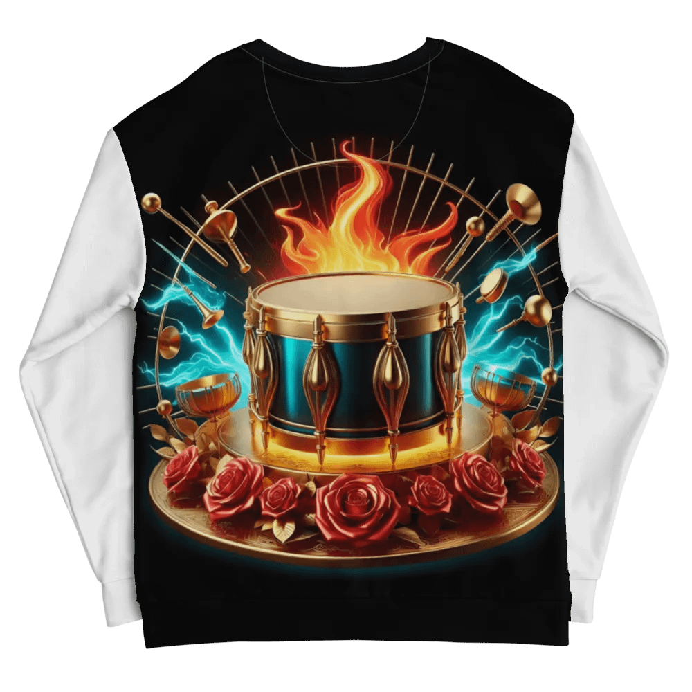 Ornate Rhythmic Golden Drum - Unisex Sweatshirt #6 product image (10)
