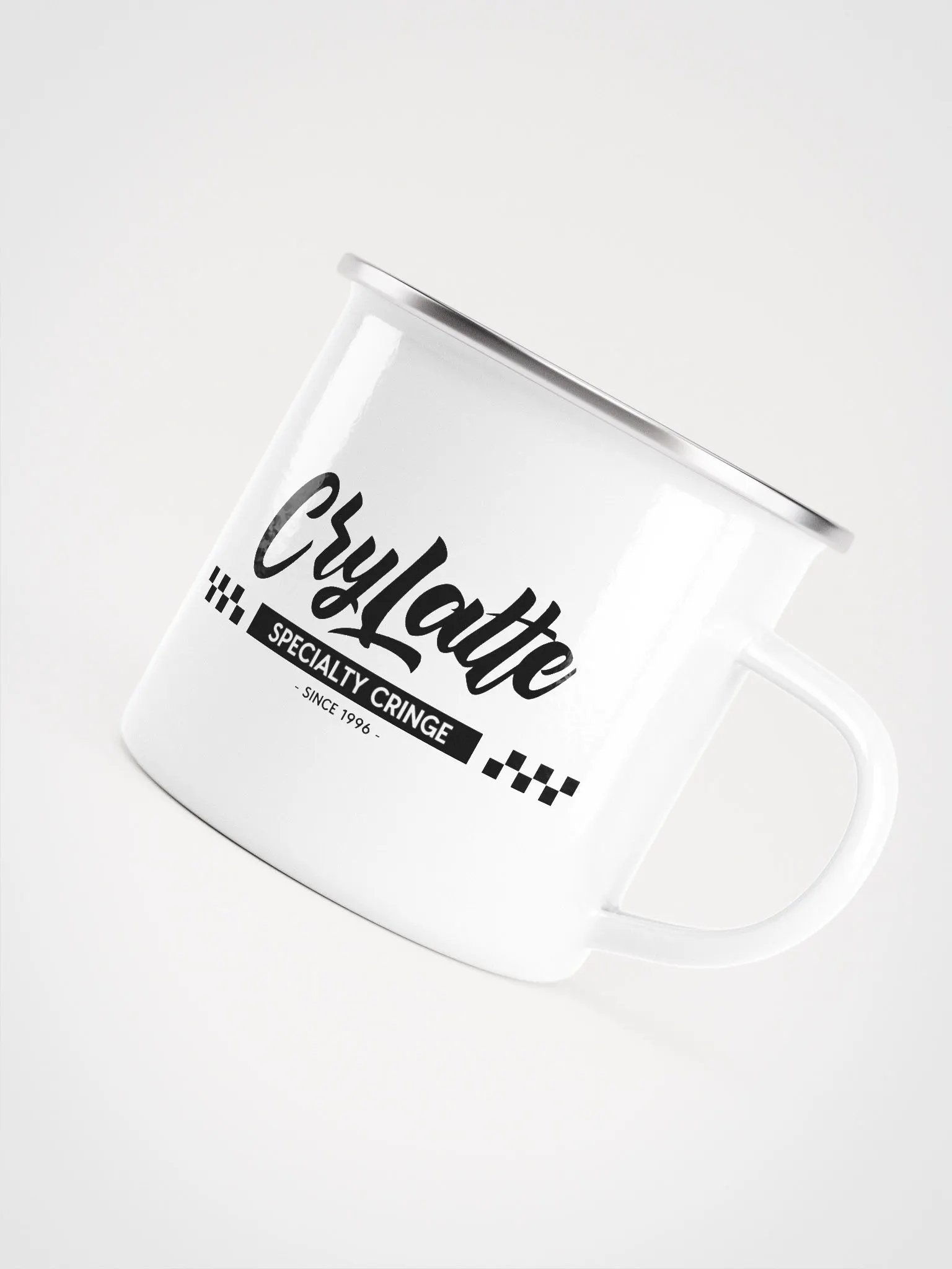Checkered Design Enamel Mug product image (4)