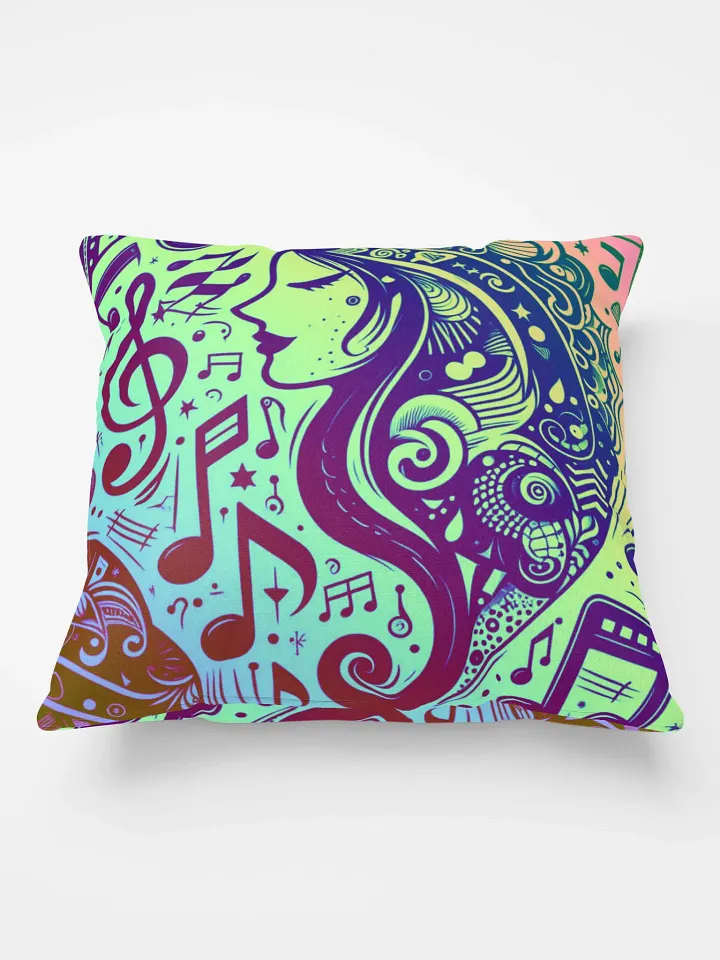 Vibrant Music Lover's Cushion - Perfect Gift for Singers & Musicians product image (2)