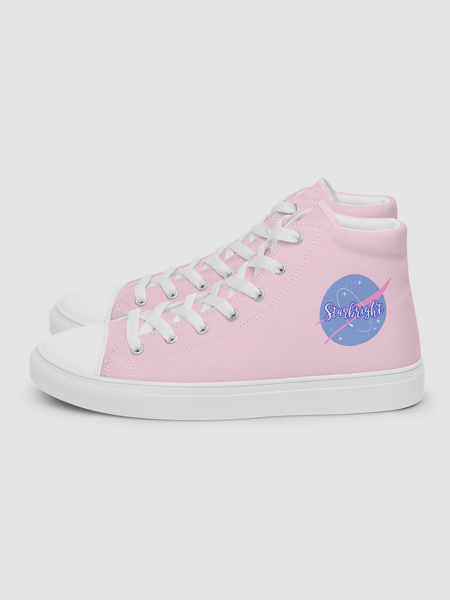 Pink Starbright The Band Women's High Top Canvas Shoes product image (8)
