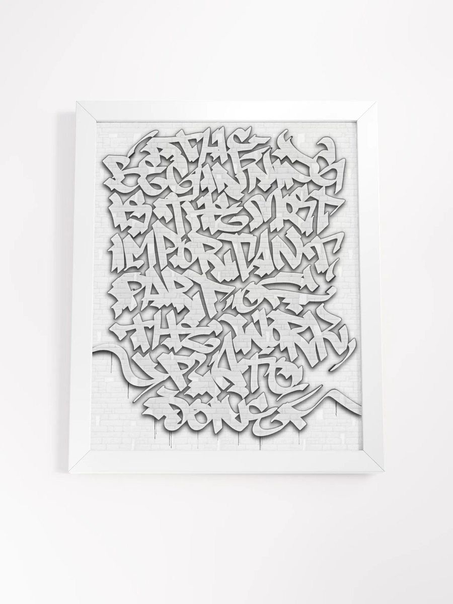 The Beginning is the Most Important Part of the Work, Plato, D1, Graffiti, Framed Poster 02 product image (4)