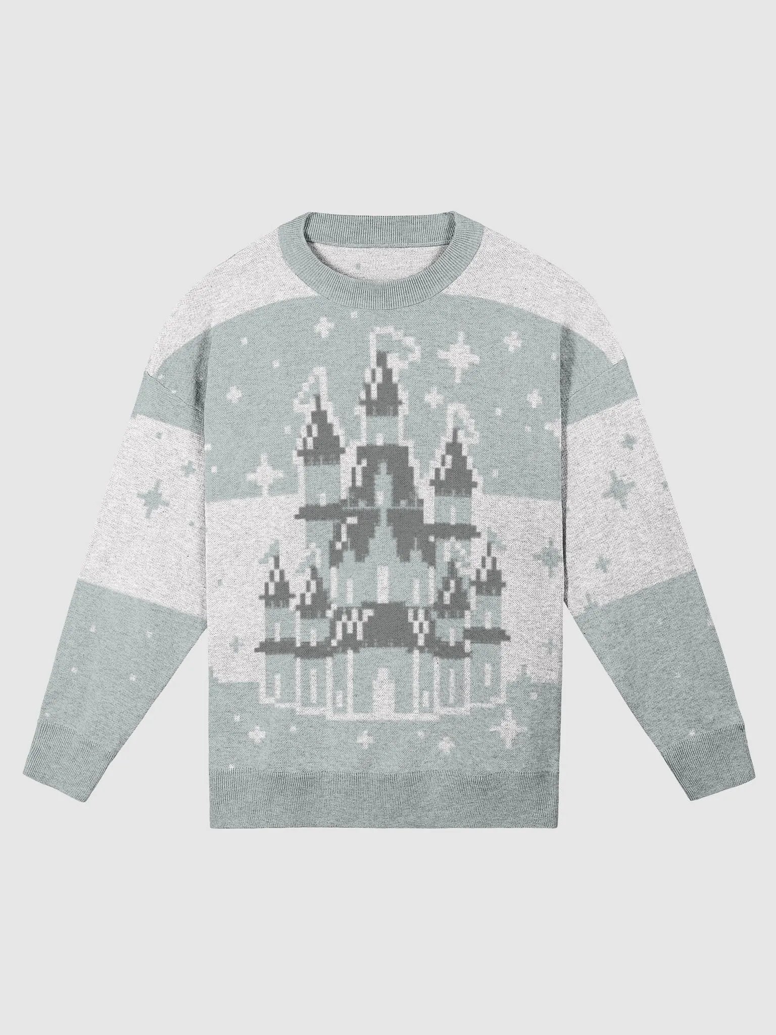 Snowy Blue Christmas Castle Jumper product image (1)