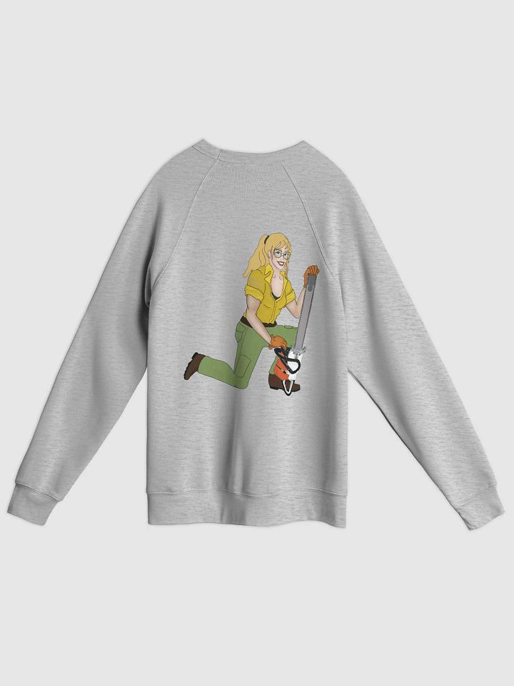 Blonde Chainsaw Pinup Unisex Fleece Sweater product image (1)