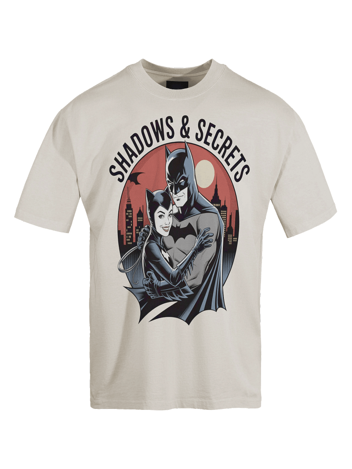 Veiled Vows: Batman & Catwoman Shadows & Secrets Oversized Faded T-Shirt product image (34)