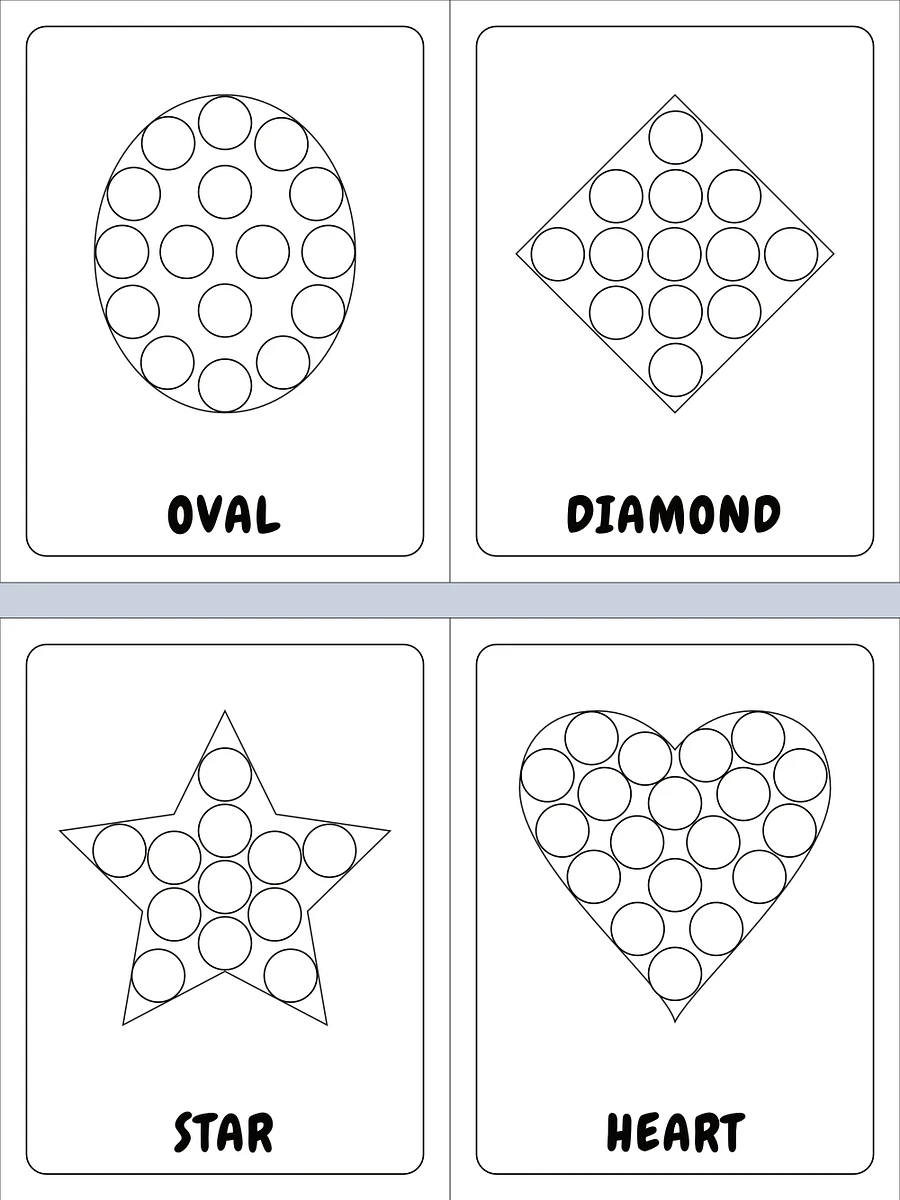 Printable Dot Marker Shapes Coloring Pages product image (3)