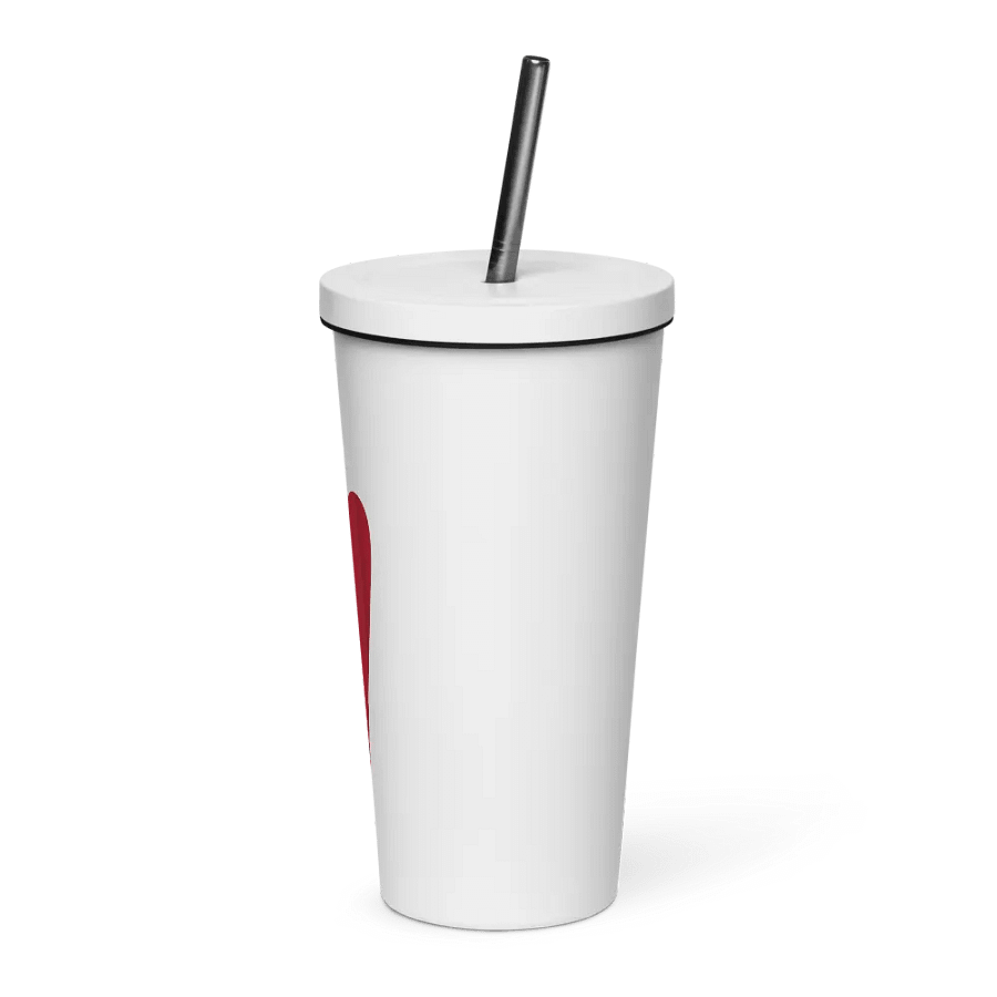 Insulated Tumbler with a Straw (Peace & Heart) product image (3)