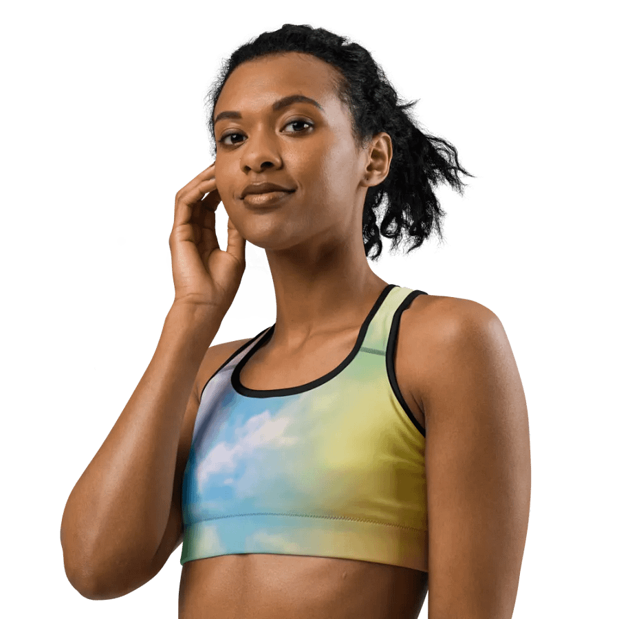 Blur cloud rainbow Design Sports Bra - V10 product image (7)