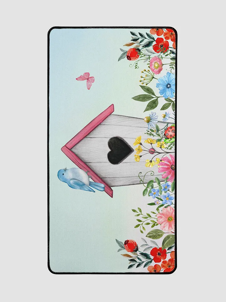 Bluebird, Bird house and flowers Desk Mat product image (2)