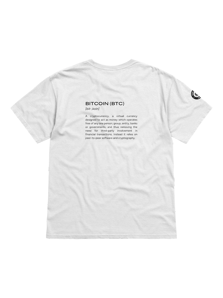 White Bitcoin Description T-Shirt product image (2)