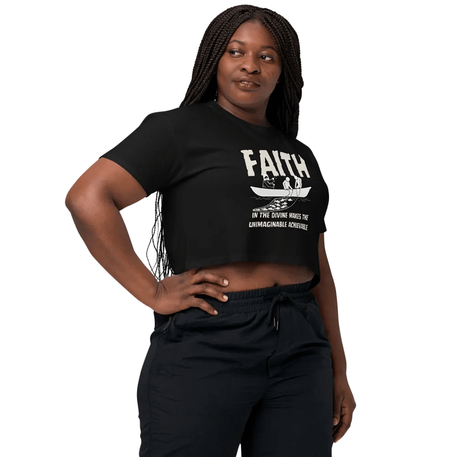 Faith in the Devine oversize Women's premium Crop Top product image (11)
