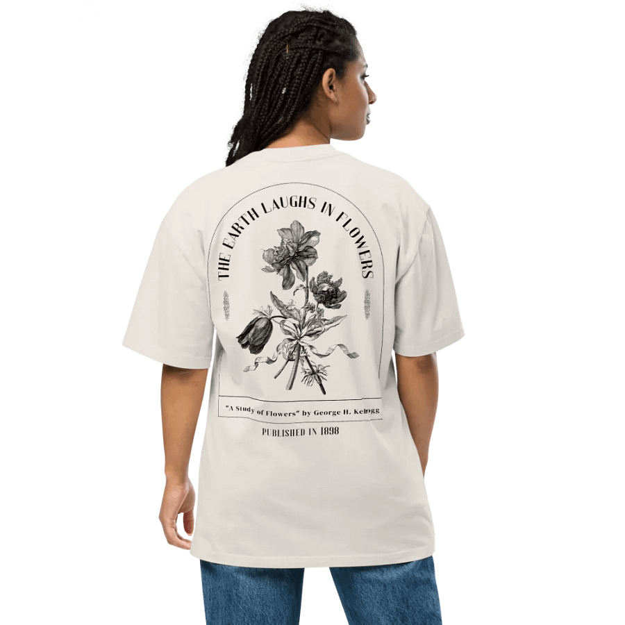 The 'The Earth Laughs in Flowers' Oversized T-Shirt product image (19)