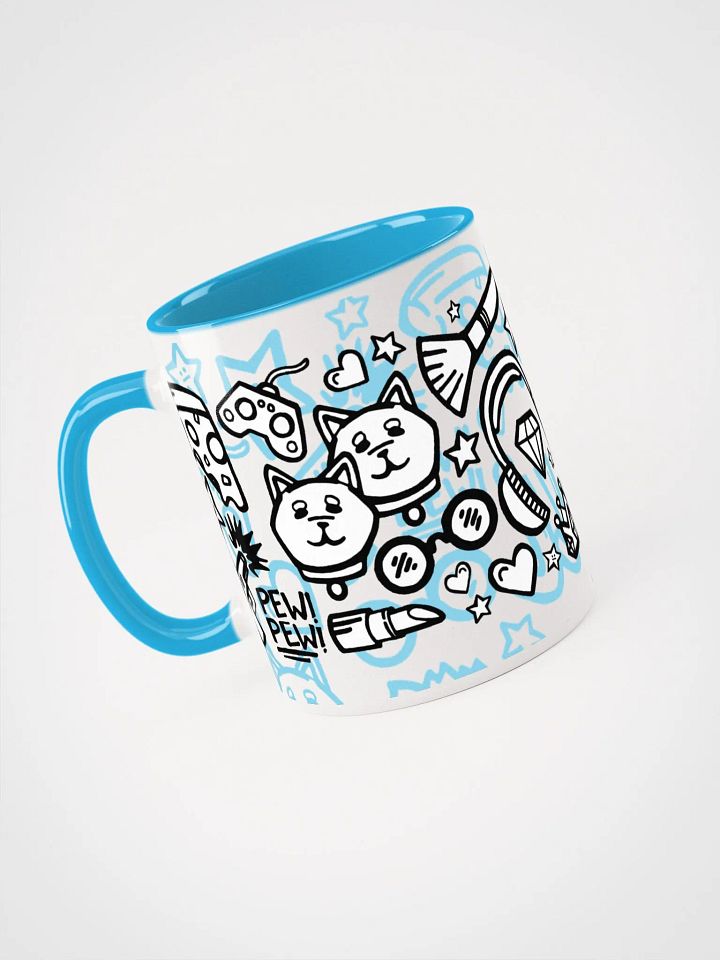 J-Doodle Mug (Bright Blue) product image (2)