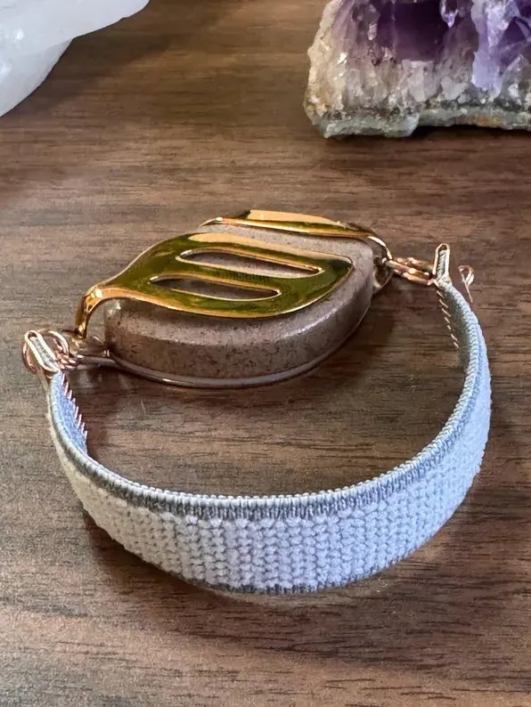 Grey Thick Elastic Bracelet | Handmade Accessory for Bellabeat Leaf Urban & Ivy product image (1)