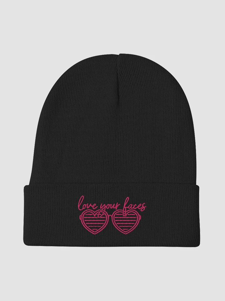 Love Your Faces + Heart Glasses - Embroidered Beanie product image (1)