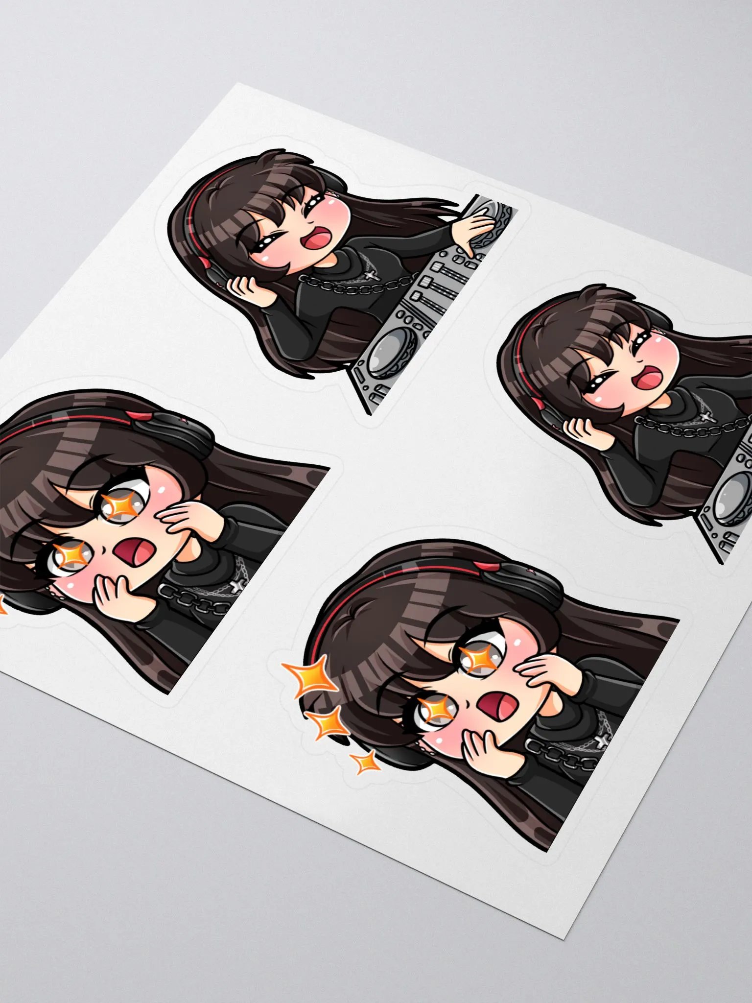 Henny DJ/Woah Emote 5.5x5.5 Sticker Sheet product image (3)