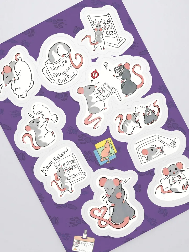 Accounting Rat Day in the Life Sticker Sheet product image (1)
