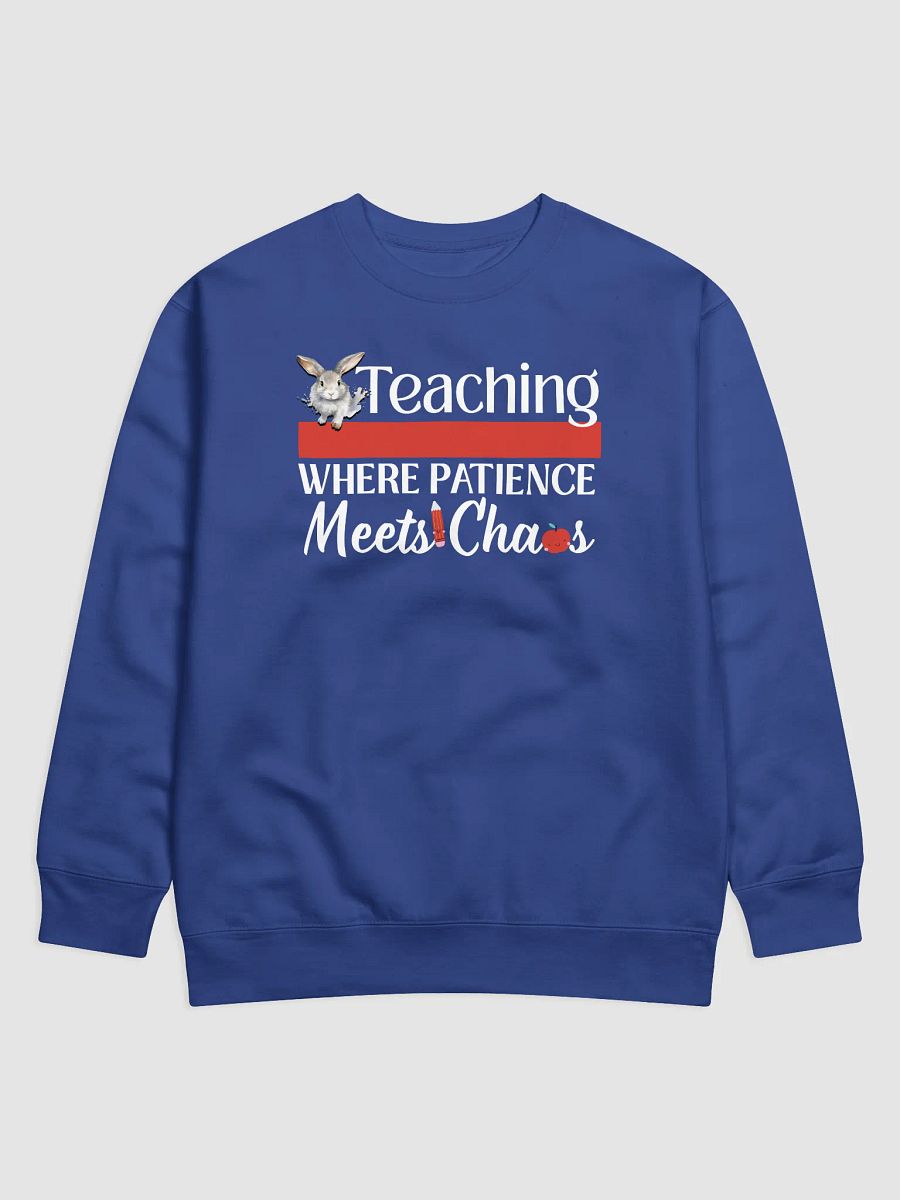 Bunny Teaching Where Patience Meets Chaos, Teachers Heritage Sweatshirt product image (18)