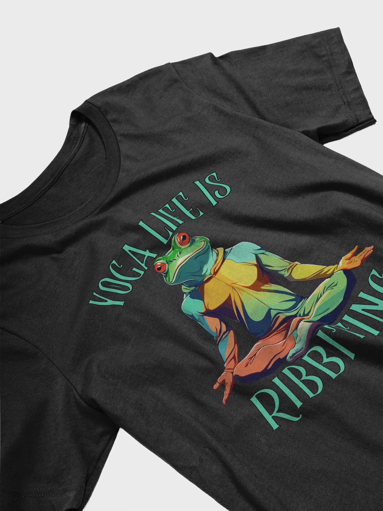 Yoga Frog Graphic T Shirt | Yoga Life Is Ribbiting product image (2)