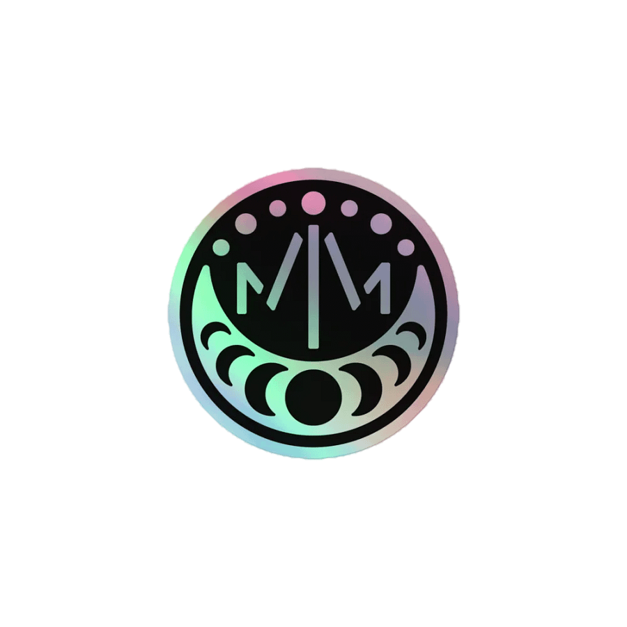 MM 𝖑𝖔𝖌𝖔 holographic sticker product image (1)