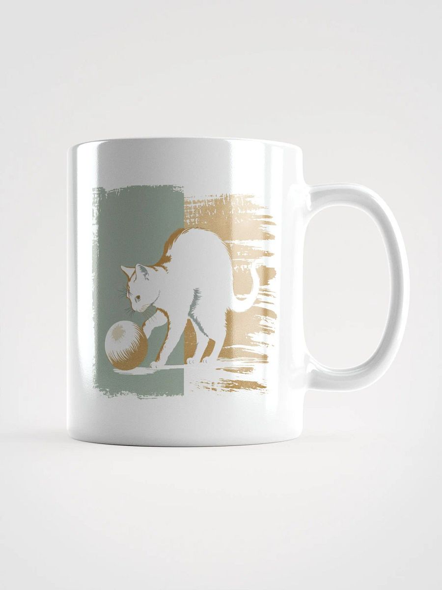 Holiday cat charm -white mug product image (1)