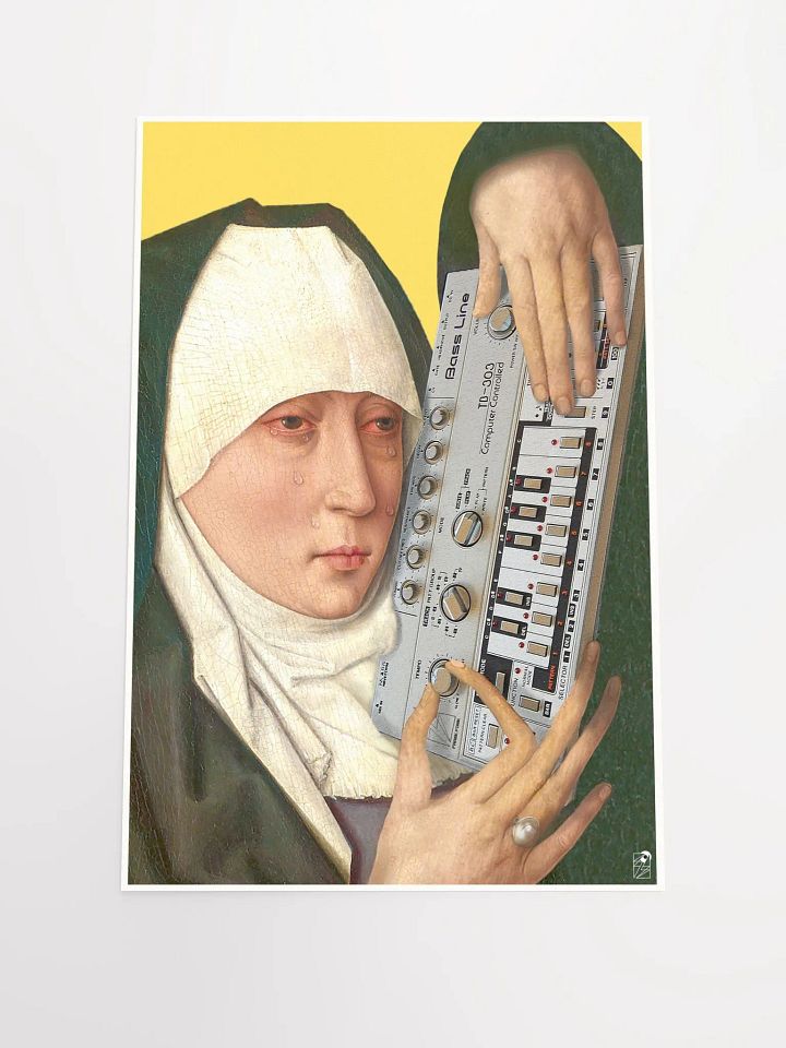 Mater Dolorosa meets Roland TB 303 by Frank Fonik, Techno EDM Matte Paper Poster product image (2)