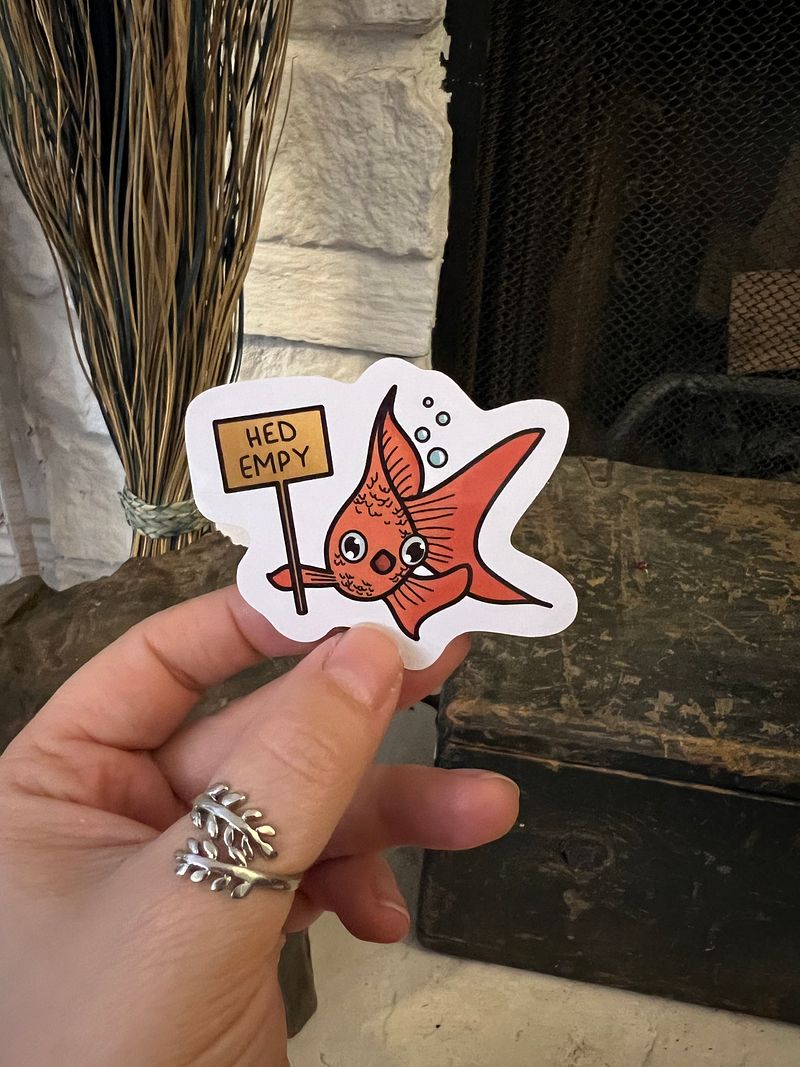 Goldfish Brain - Hed Empy Vinyl Sticker