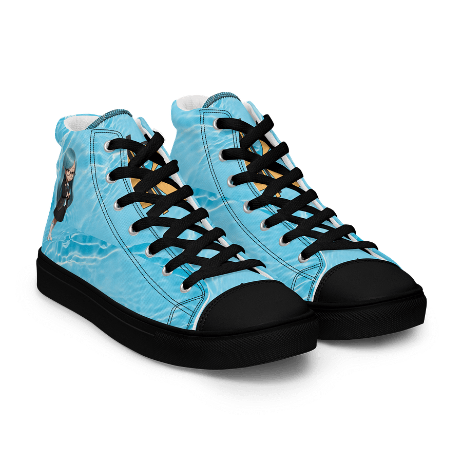 (Aqua CHIBI) K Women's High Top Canvas Shoes product image (8)
